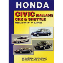 HONDA Civic, CRX, Civic Shuttle. Посібник з ремонту й техобслуговування. Книга
