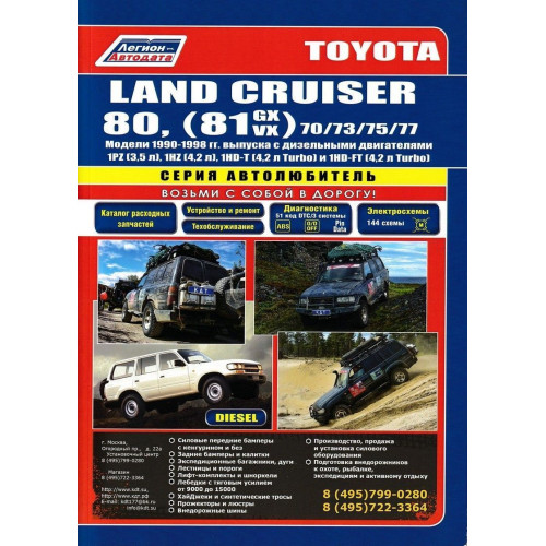 Toyota Land Cruiser Prado 80 дизель. Посібник з ремонту й експлуатації. Книга
