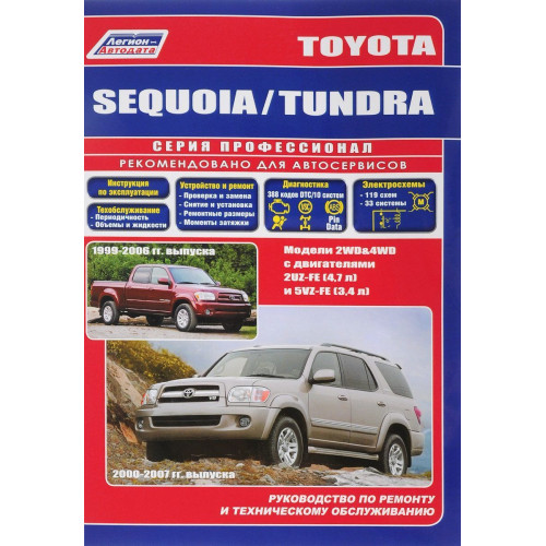 Toyota Sequoia, Tundra. Посібник з ремонту й експлуатації. Книга