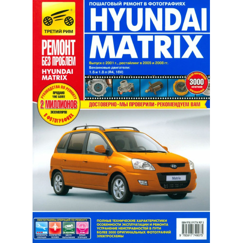 Hyundai Matrix. Посібник з ремонту та експлуатації. Книга