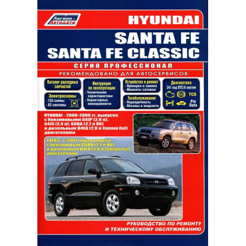 Hyundai Santa Fe с 2000 г.. Посібник з ремонту й експлуатації.
