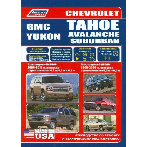 Chevrolet Tahoe / Avalanche / Suburban / GMC Yukon. Посібник з ремонту й експлуатації. Книга