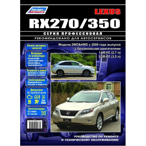 Lexus RX270 / Lexus RX350. Посібник з ремонту й експлуатації. Книга