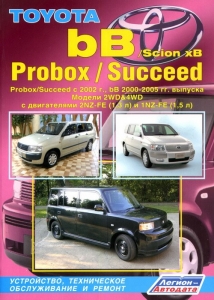 TOYOTA Toyota bB/ Probox/ Succeed, � 2000 �� 2005 �., Probox, Succeed � 2002 �., ������