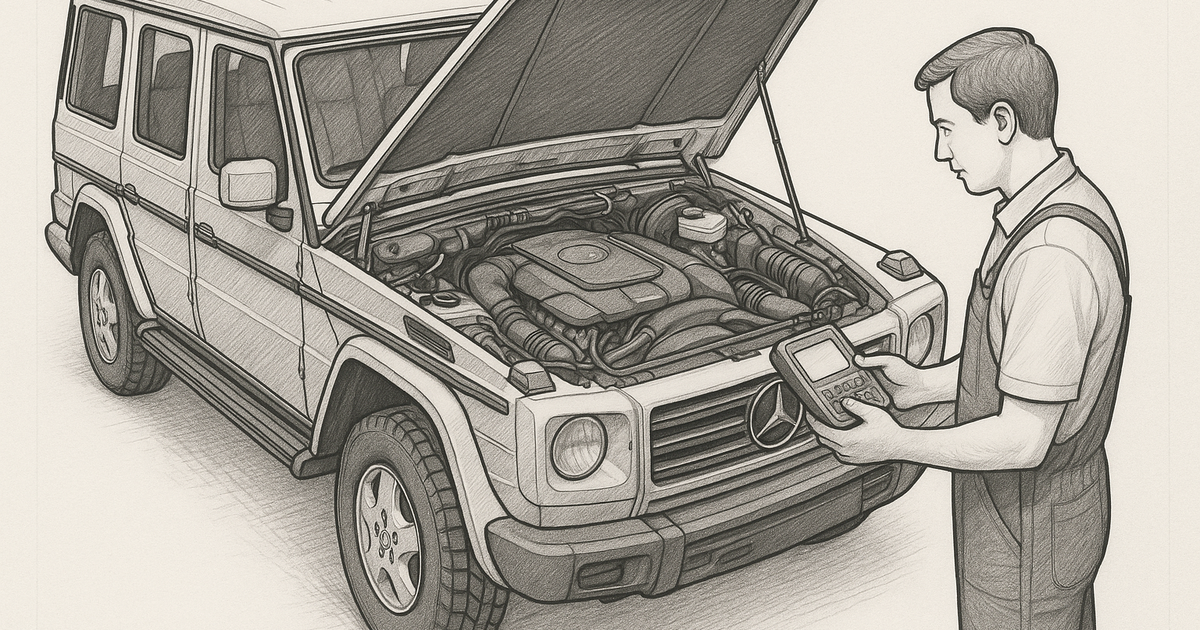 ����������� ����������� � ������� ����������� Mercedes Benz Gelandevagen.