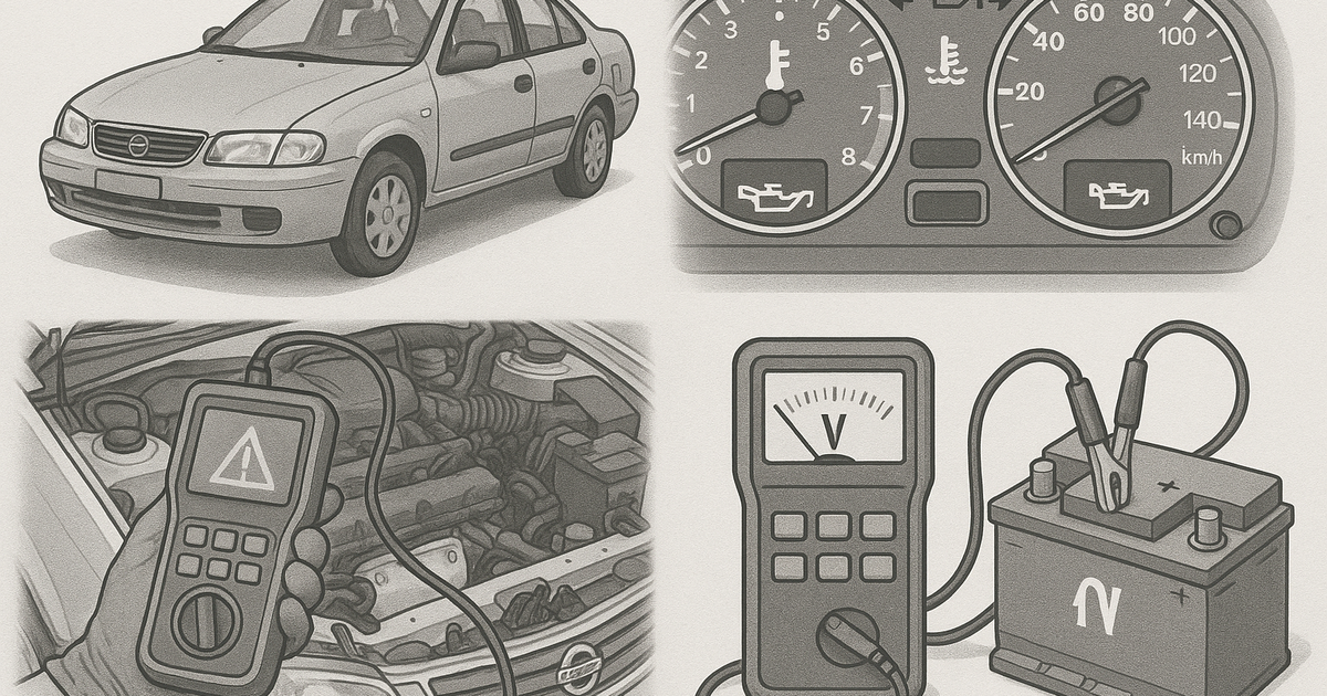 ����������� ����������� � ��������� ��������� ����������� Nissan Sunny.