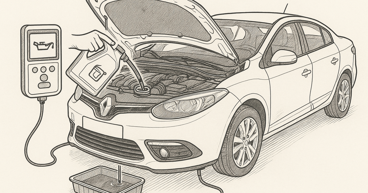замена масла Renault Fluence - иллюстрация в тексте 1